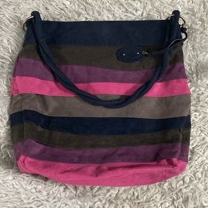 Multicolored leather bag